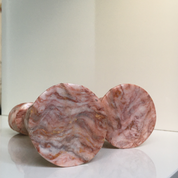 Pink Marble Candle Holder Set - Image 5